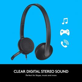 Logitech H340, Stereo, USB Headset for Windows and Mac