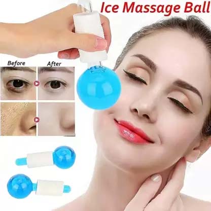 Large Beauty Ice Hockey Energy Beauty Crystal Ball Facial Cooling Ice Globes Water Wave For Face and Eye massage