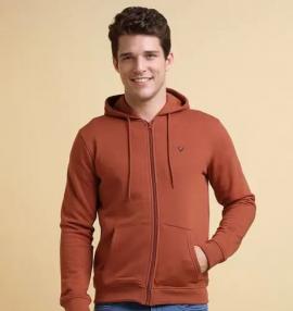Brown hoodie with zip up