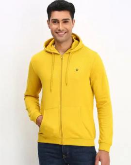 Yellow hoodie with zip up