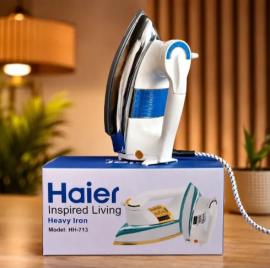 Haier Heavy Dry Iron | Non-Stick Soleplate | Adjustable Temperature Control | Heavy Weight Electric Iron for Clothes